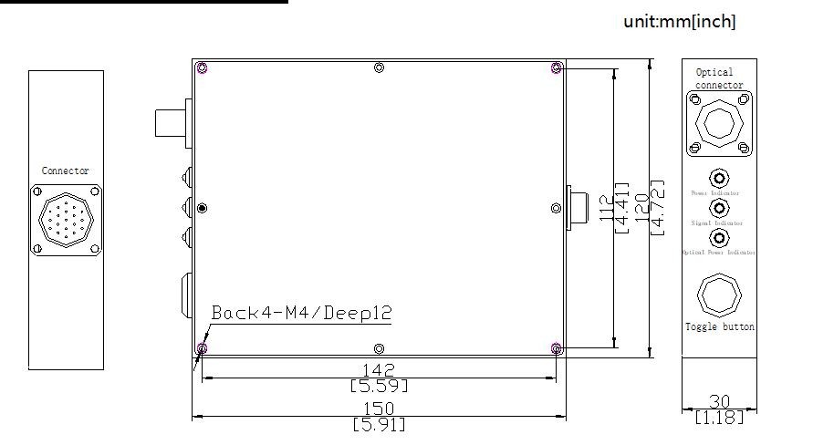 Figure 3 Dimension of NY069 RS422 CAN