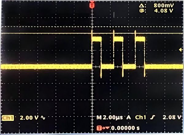 Figure 2 Typical test waveform of the RS232