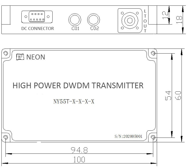 Figure 2 NY55T Transmitter Dimension