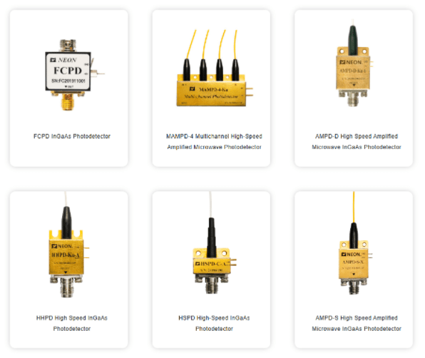neon high speed photodetector
