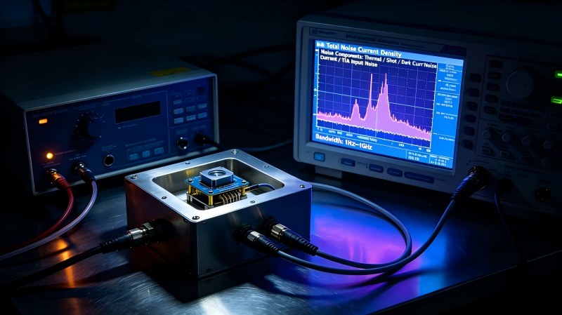 What Determines Photodetector Sensitivity? Factors That Affect Detection Performance 9 Noise spectrum measurement screen & photodiode module