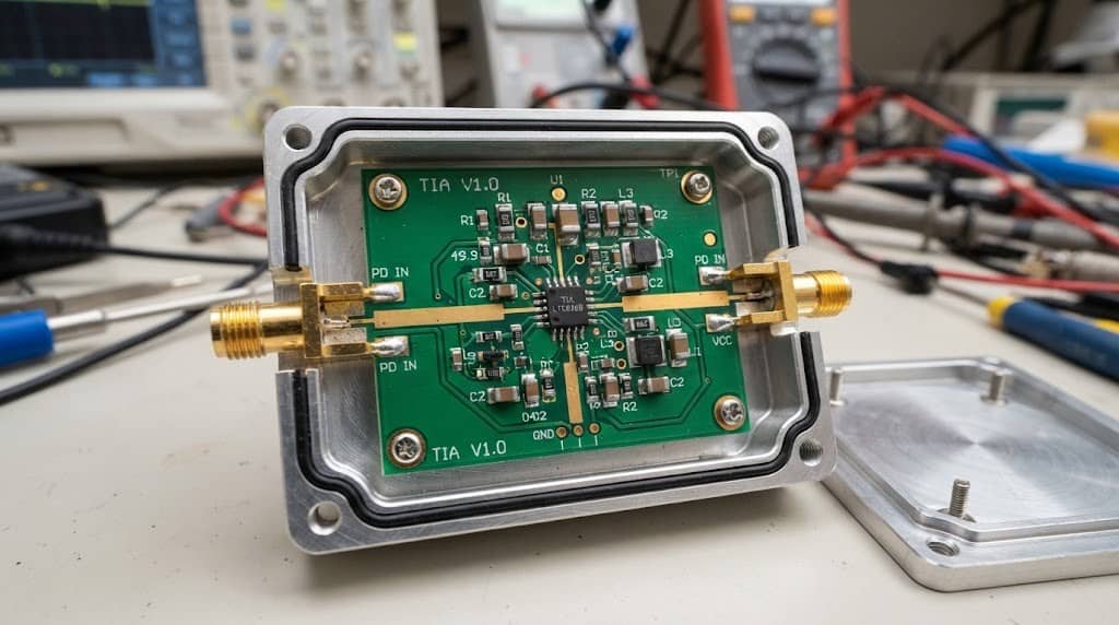 What Is Photodetector Noise? Shot Noise, Thermal Noise, Dark Current and TIA Noise Explained 8 High Speed TIA Circuit Board