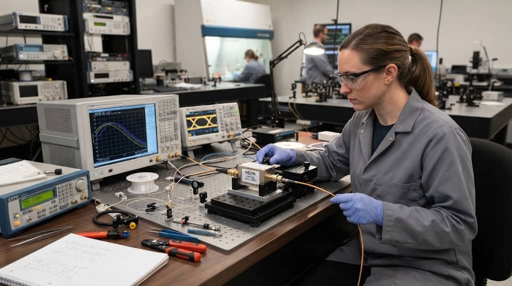 Photodetector Responsivity vs Sensitivity: What Is the Difference? 6 optic lab engineer setup